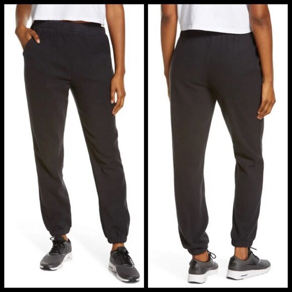 💕ZELLA💕 Cozy Up Polar Fleece Sweatpants ~ High Rise Black Large L NWT - Picture 1 of 15